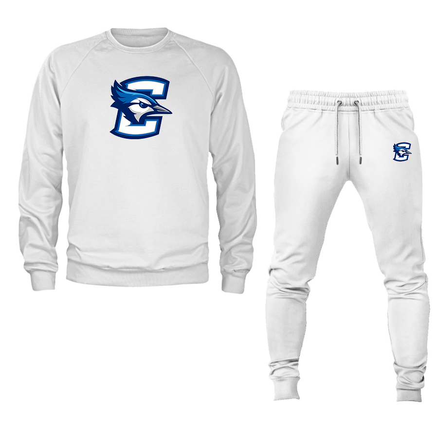 Men's  Creighton Bluejays Crewneck Sweatshirt Joggers Suit
