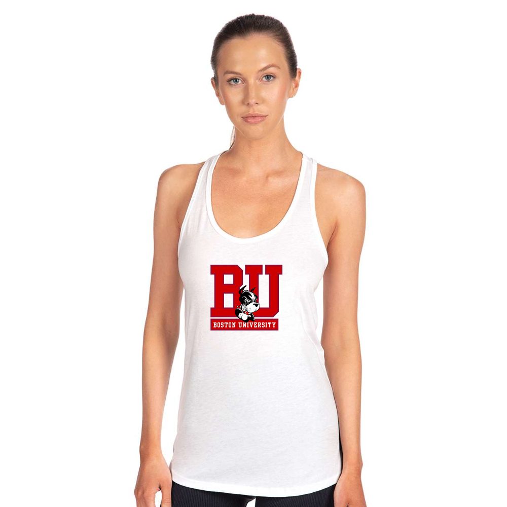 Women's Boston University Terriers Next Level V-Neck T-Shirt