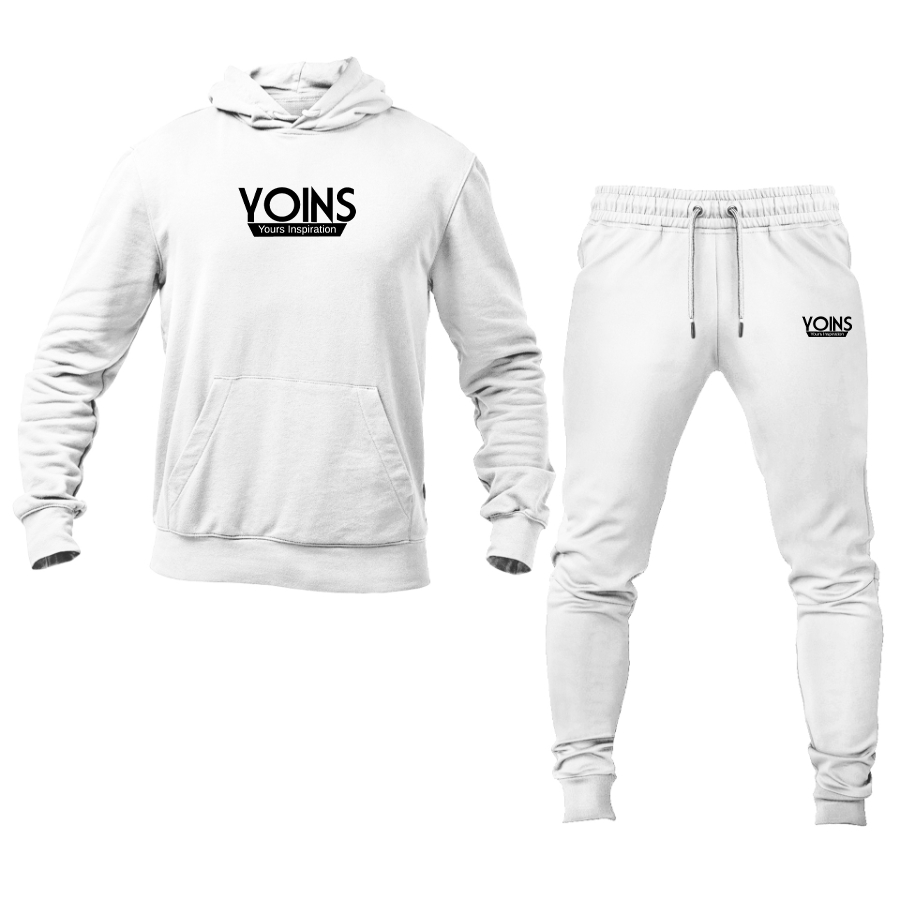 Men's Yoins Logo Hoodie Joggers Set