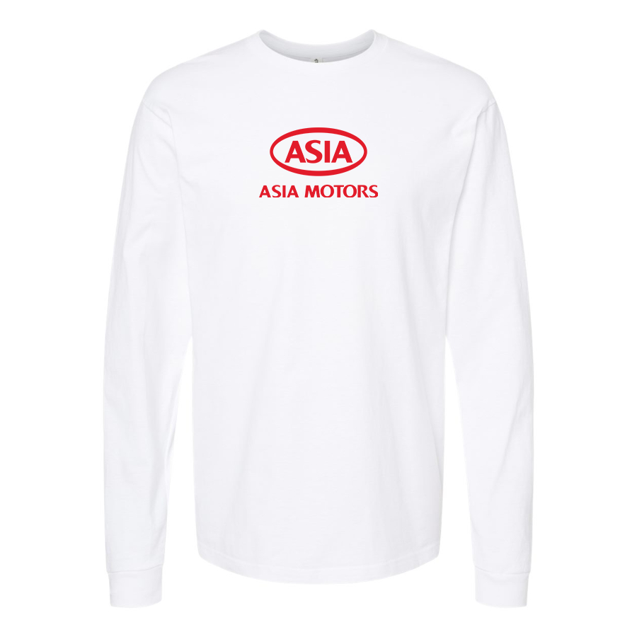 Men's Asia Motors Logo Cotton Long Sleeve T-Shirt