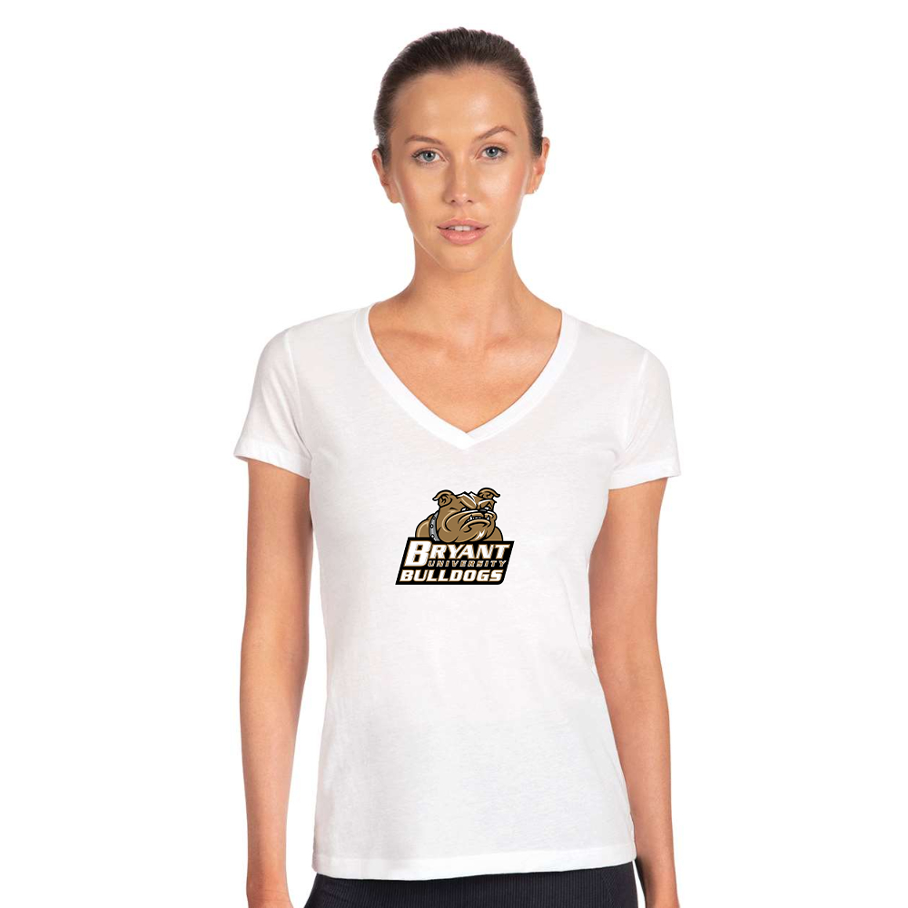 Women's Bryant Bulldogs  Next Level V-Neck T-Shirt