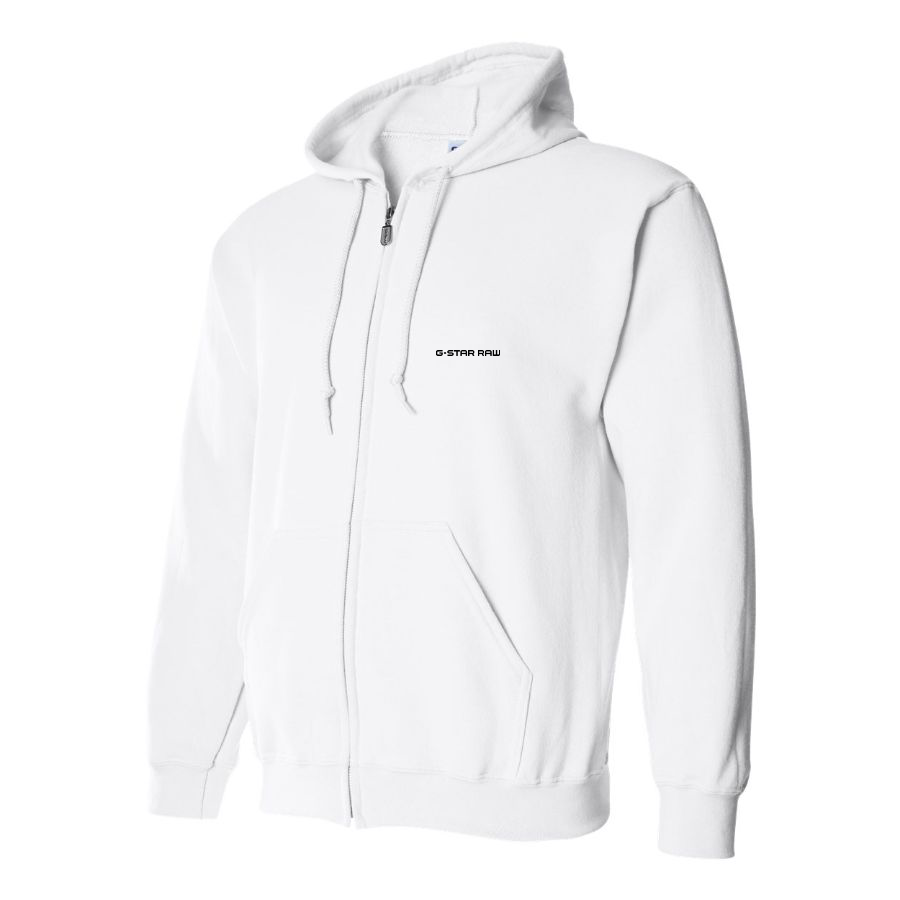 Men's G Star Raw Logo Zipper Hoodie
