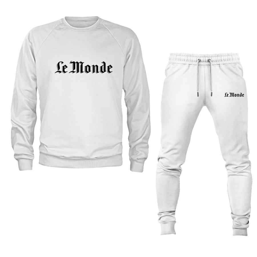 Men's Le Monde Crewneck Sweatshirt Joggers Suit