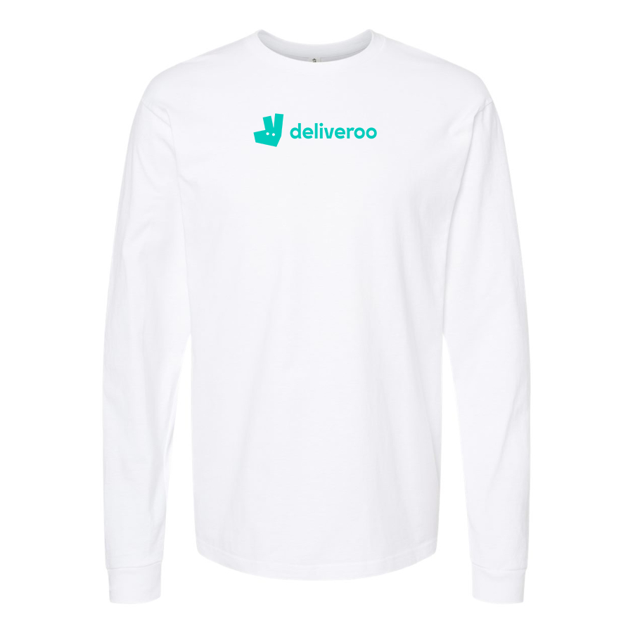 Men's Deliveroo Logo  Cotton Long Sleeve T-Shirt