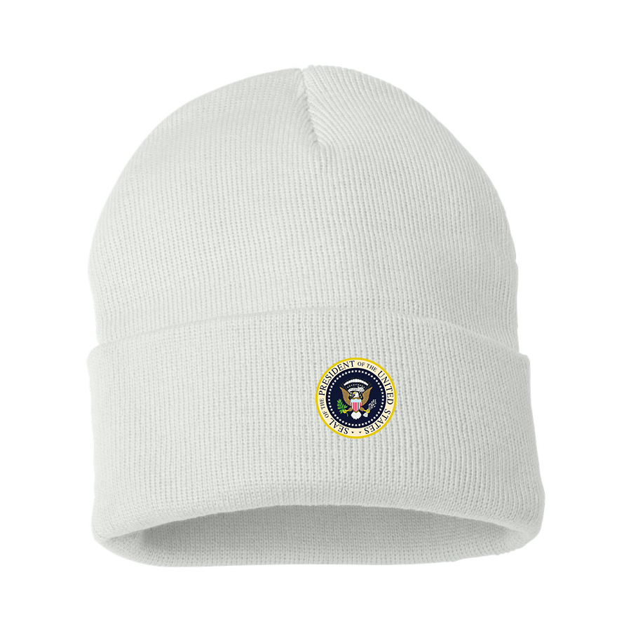 USA President Seal Logo Beanie Hat