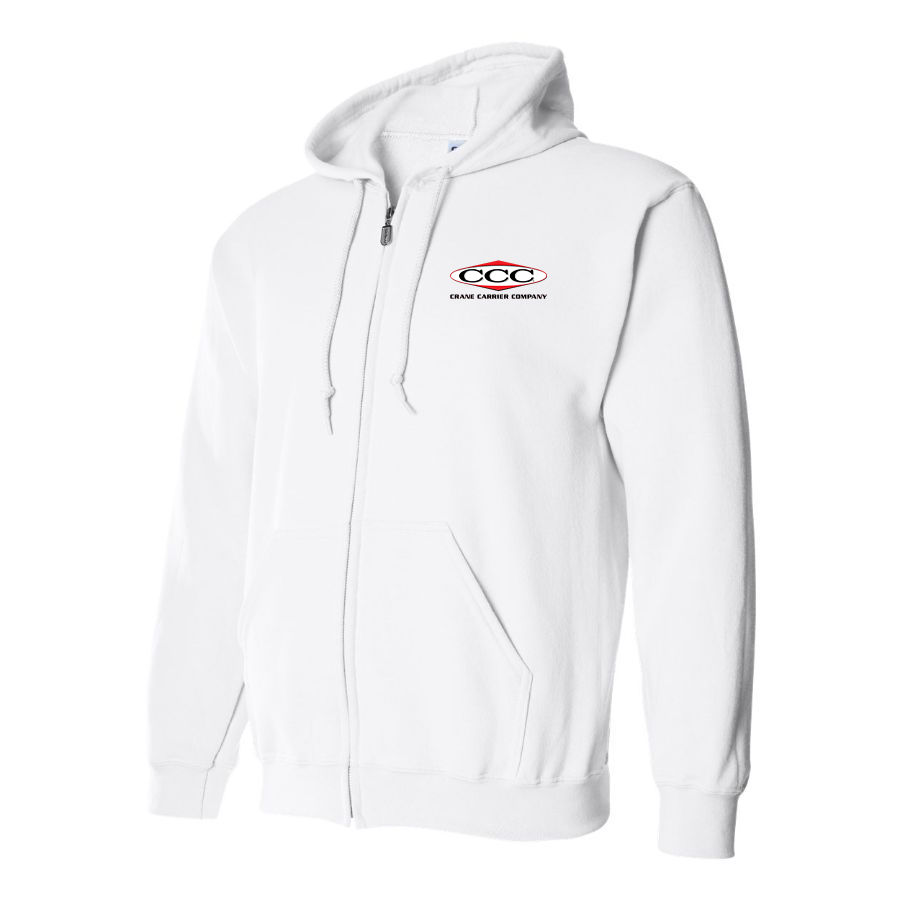 Men's Crane Carrier Company Logo Zipper Hoodie