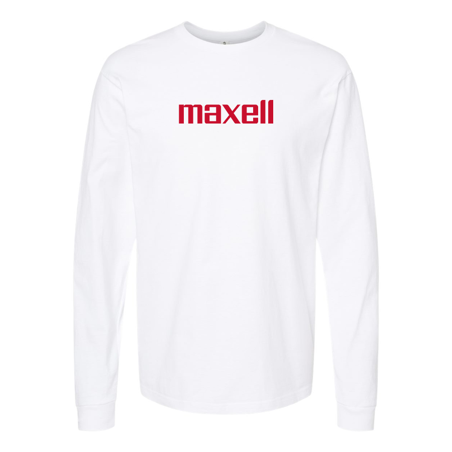 Men's Maxell Logo Cotton Long Sleeve T-Shirt