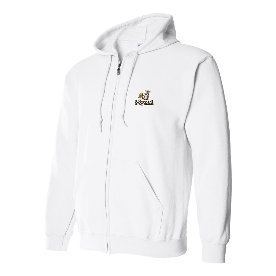 Men's Velkopopovicky Kozel  Logo Zipper Hoodie