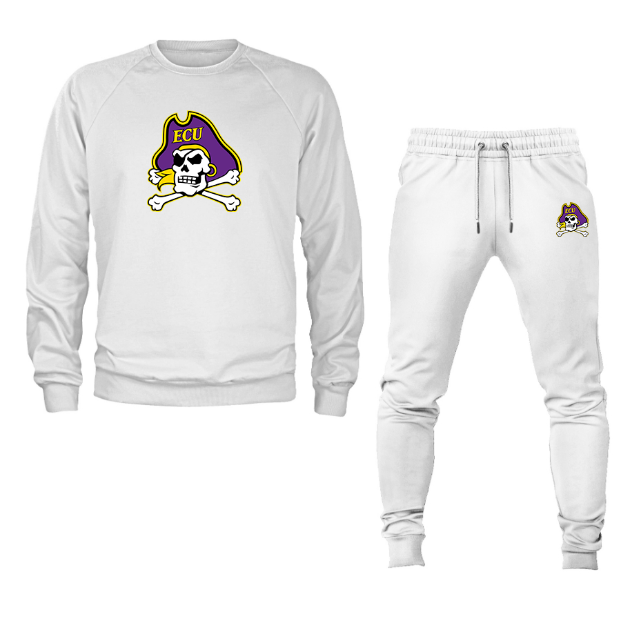 Men's  East Carolina Pirates Crewneck Sweatshirt Joggers Suit