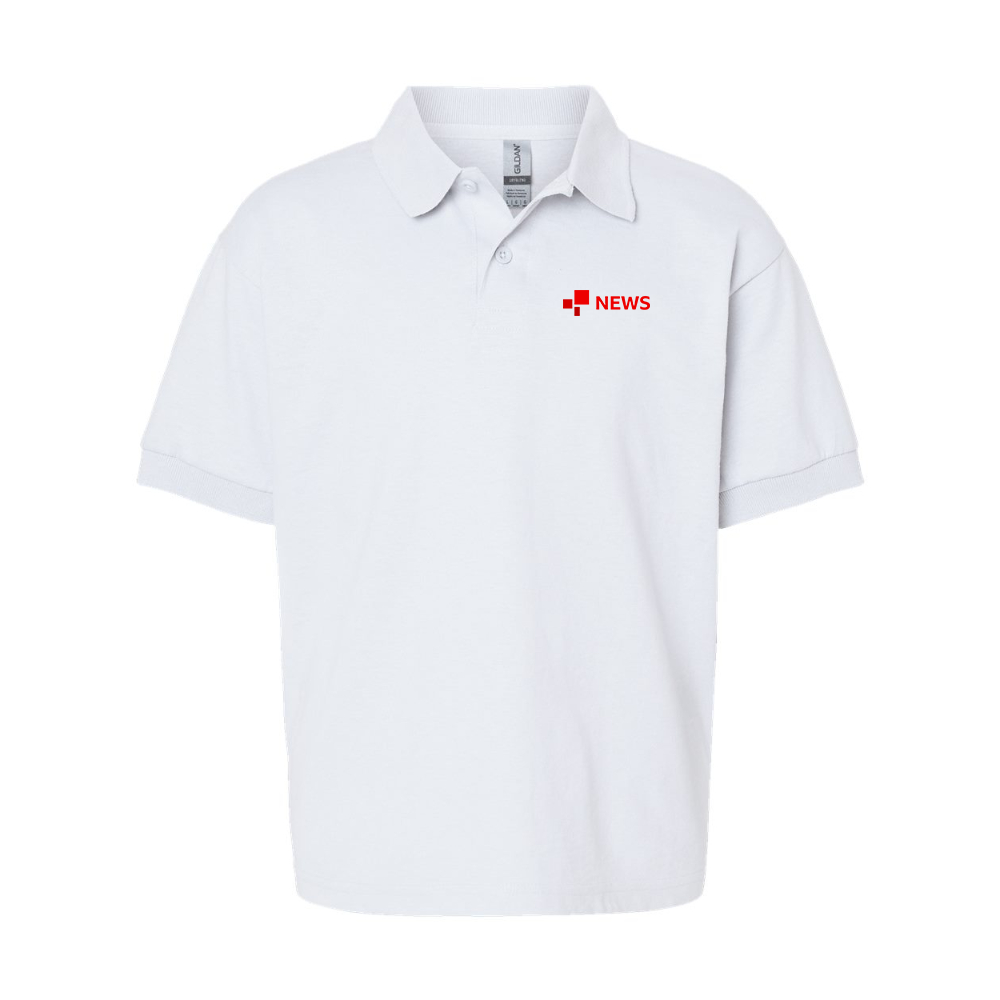 Youth  BBC News Gildan Dry Blend Jersey Polo
