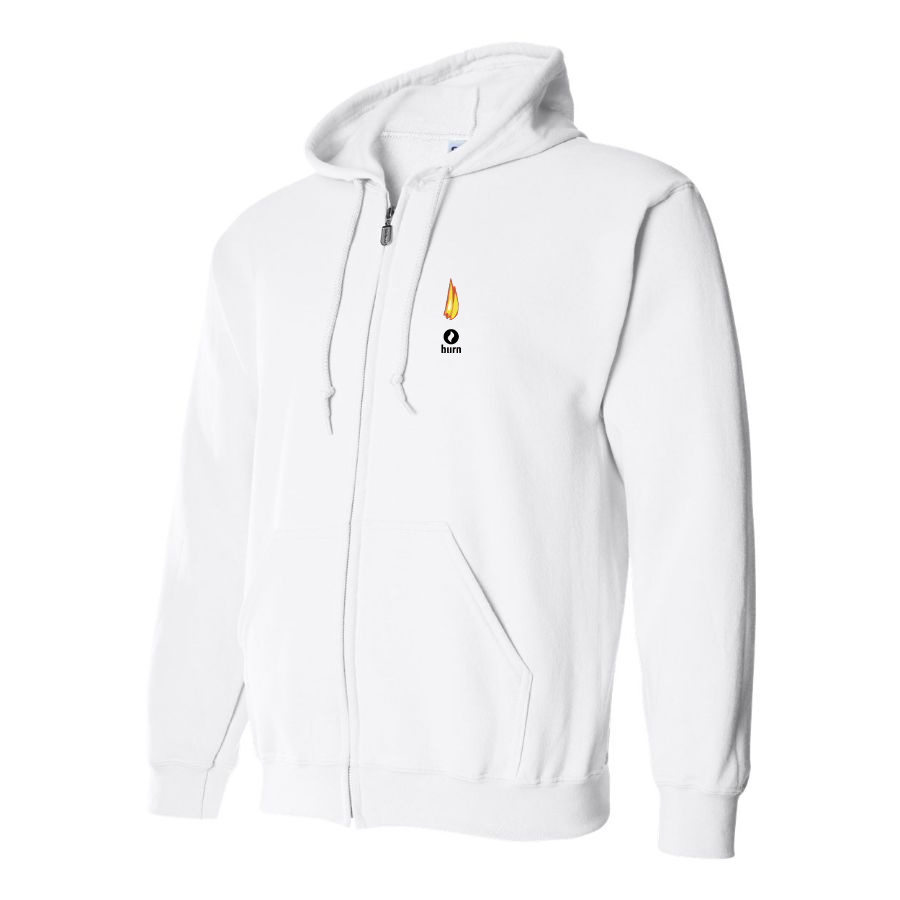 Men's Burn Logo Zipper Hoodie