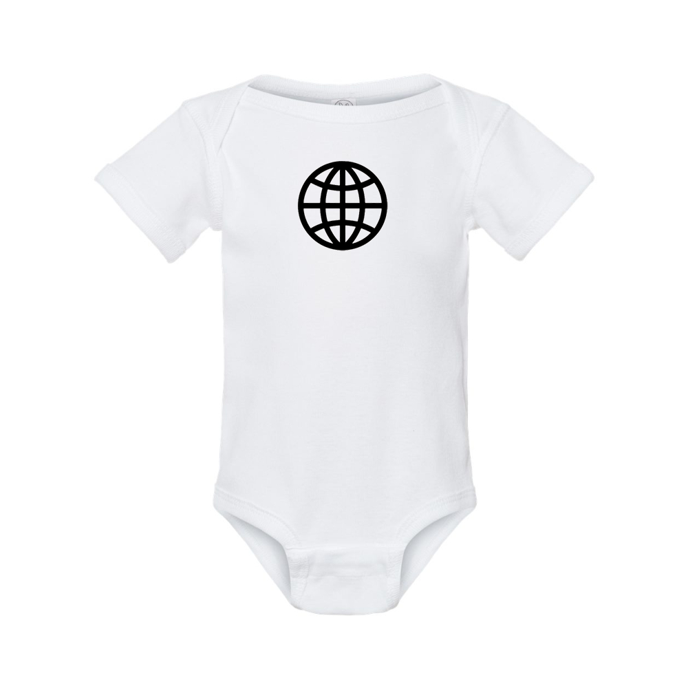 Internet Globe Rabbit Skins Infant Baby Rib Bodysuit