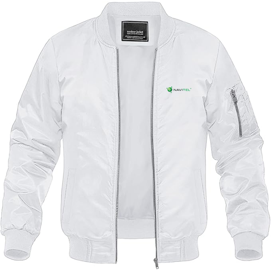 Men's Navitel Logo Lightweight Bomber Jacket Windbreaker Softshell Varsity Jacket Coat