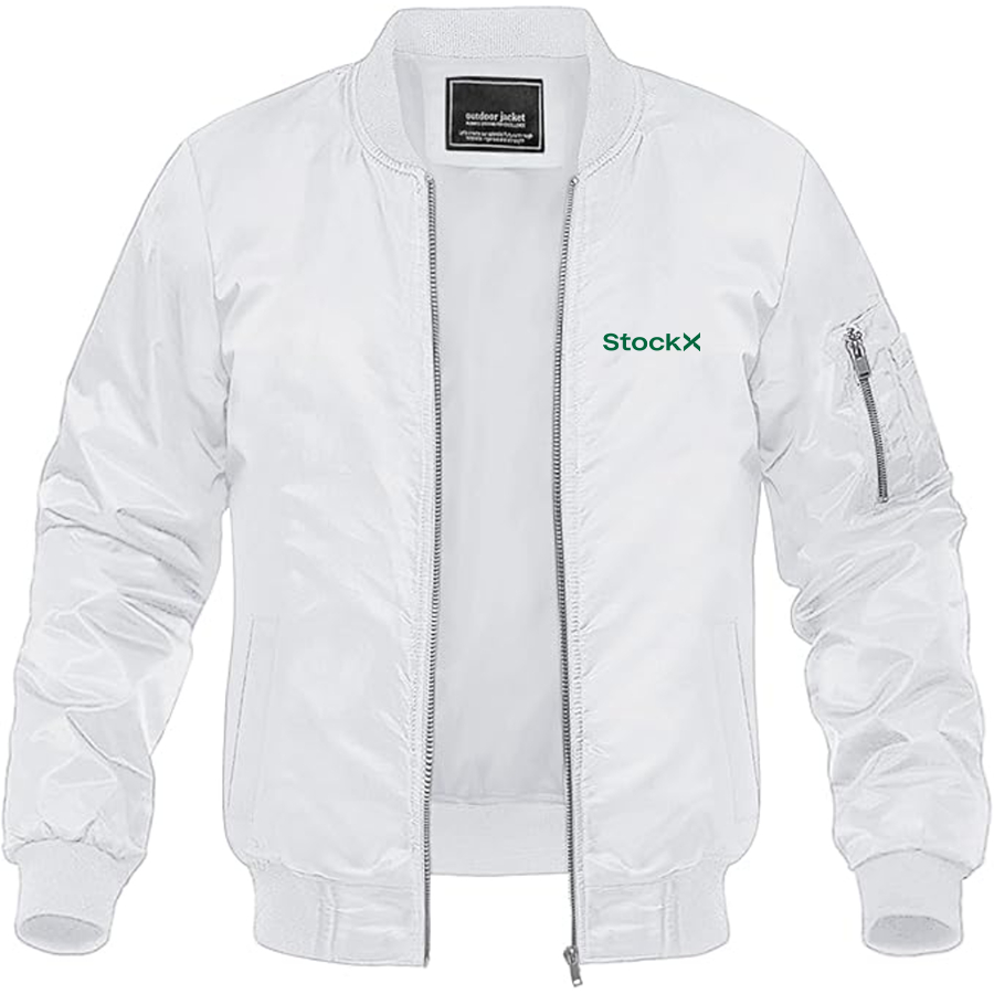 Men's StockX Logo Lightweight Bomber Jacket Windbreaker Softshell Varsity Jacket Coat