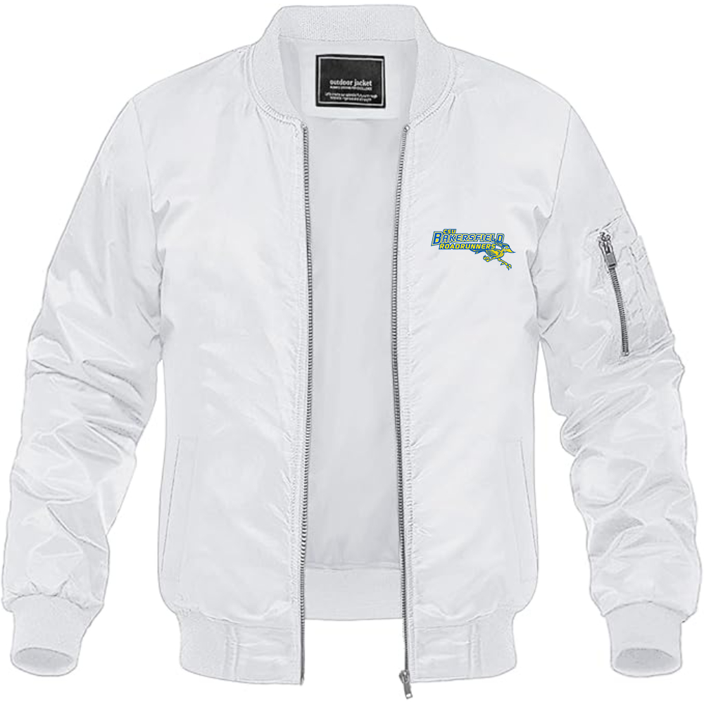 Men's CSU-Bakersfield Roadrunners Lightweight Bomber Jacket Windbreaker Softshell Varsity Jacket Coat