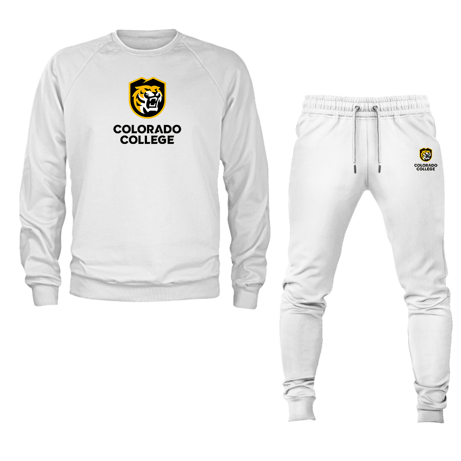 Men's Colorado College Tigers Crewneck Sweatshirt Joggers Suit