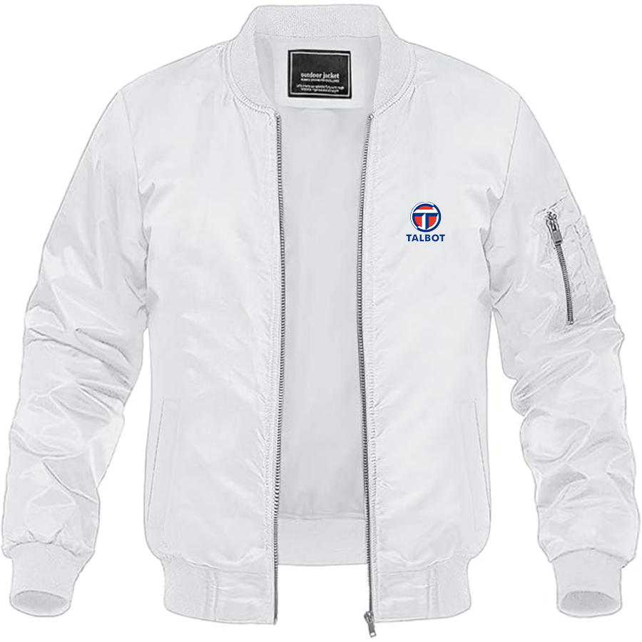 Men's Talbot Logo Lightweight Bomber Jacket Windbreaker Softshell Varsity Jacket Coat