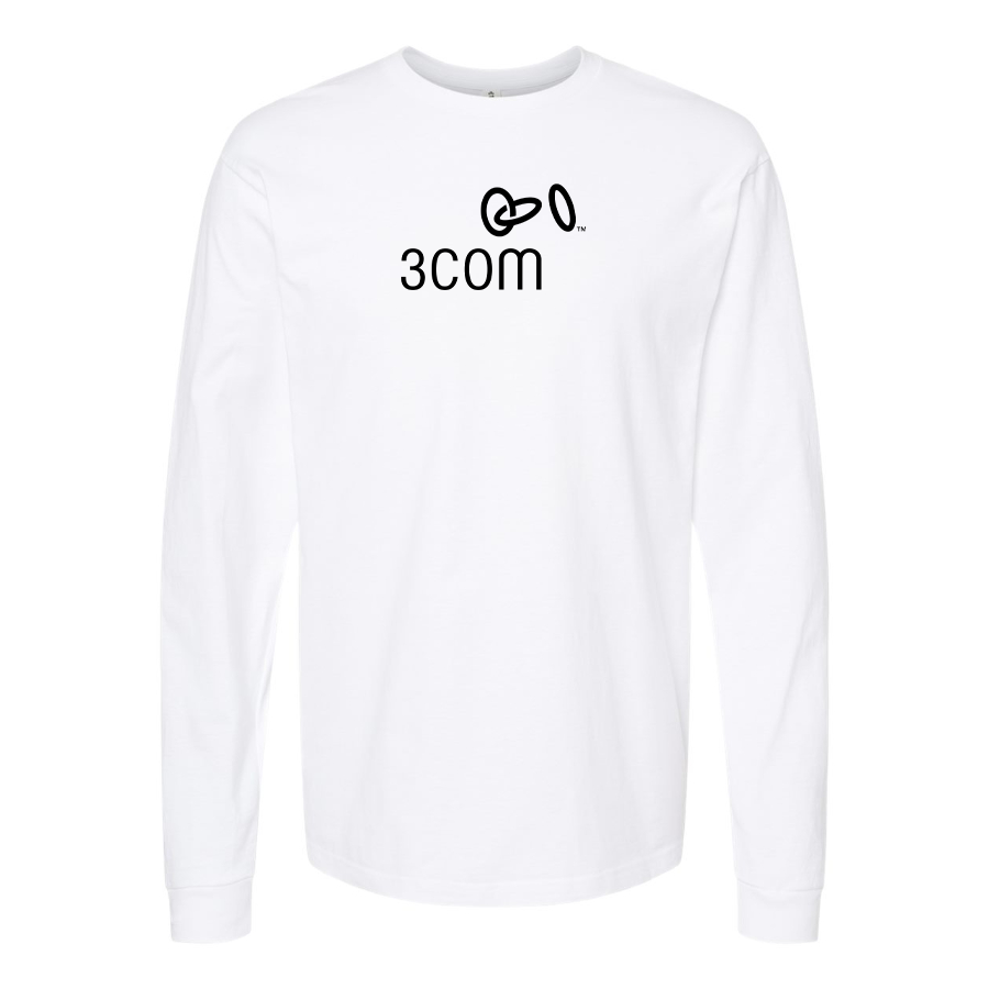 Men's 3Com Logo Cotton Long Sleeve T-Shirt