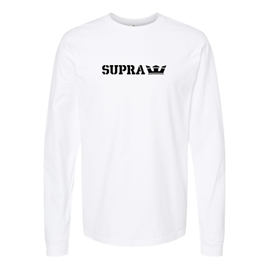 Men's Supra Logo Cotton Long Sleeve T-Shirt