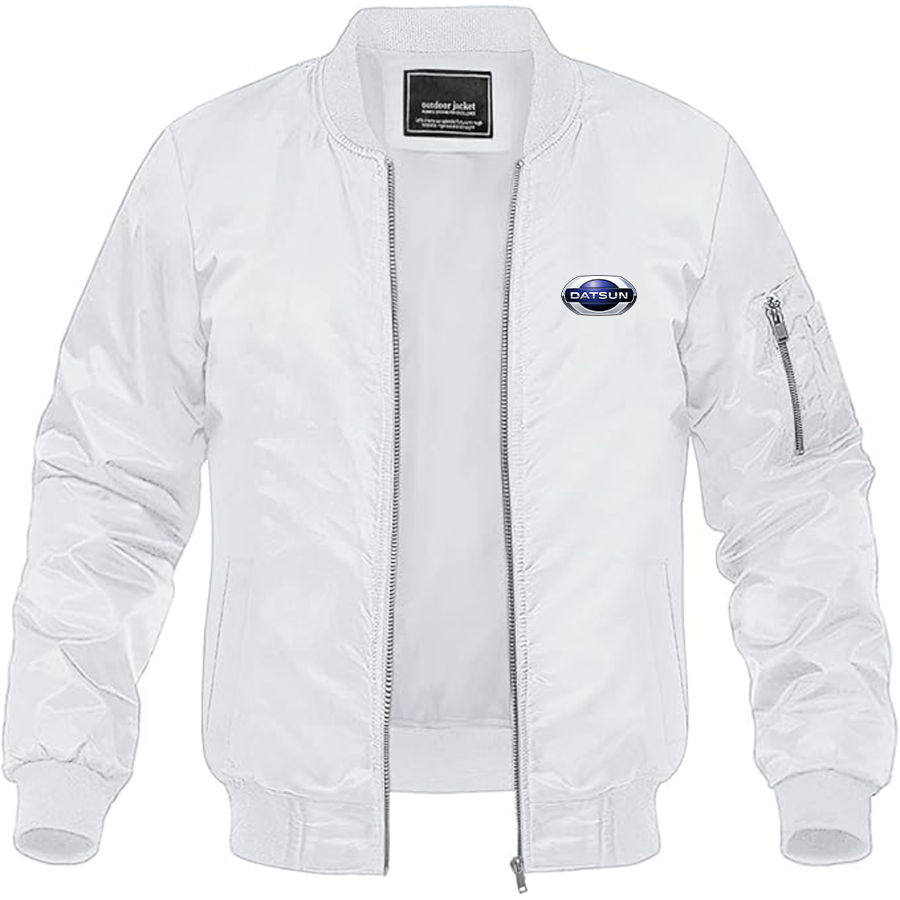 Men's Datsun Logo Lightweight Bomber Jacket Windbreaker Softshell Varsity Jacket Coat