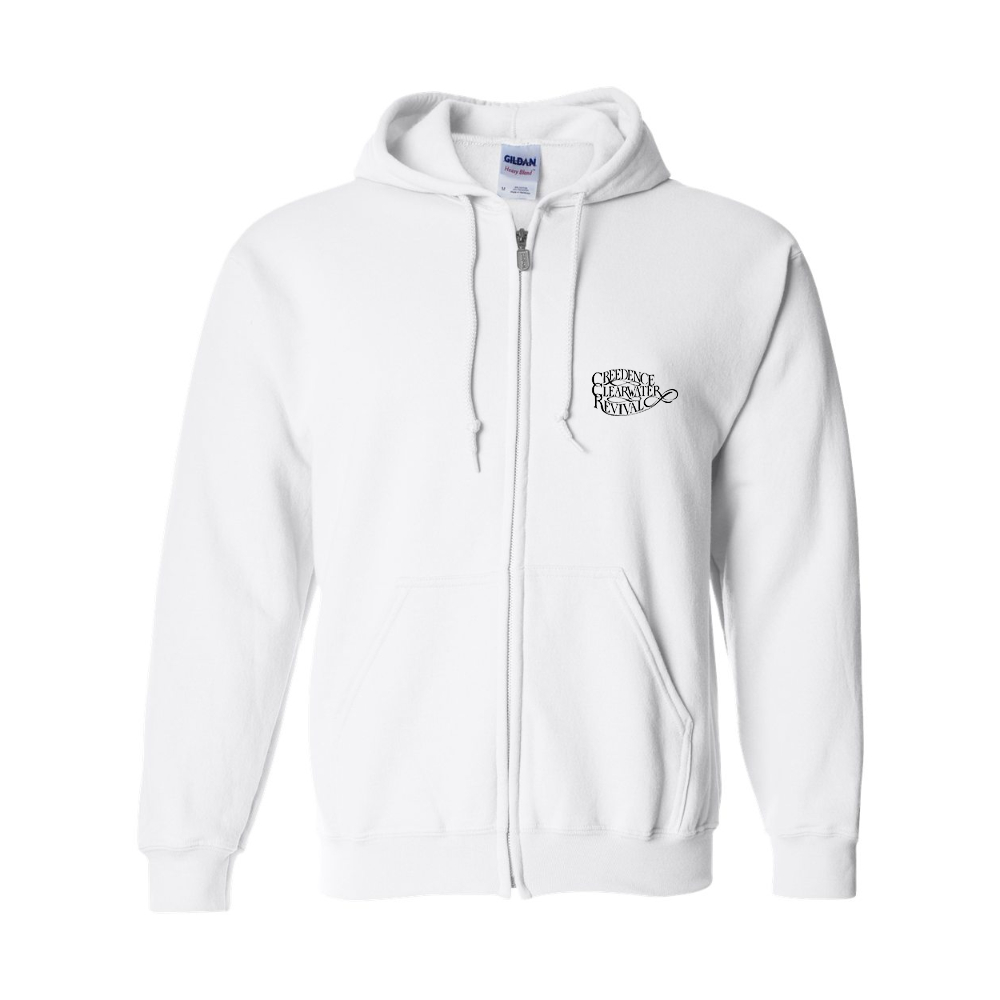 Men's Creedence Clearwater Revival Gildan  Heavy Blend Full Zip Hooded Sweatshirt