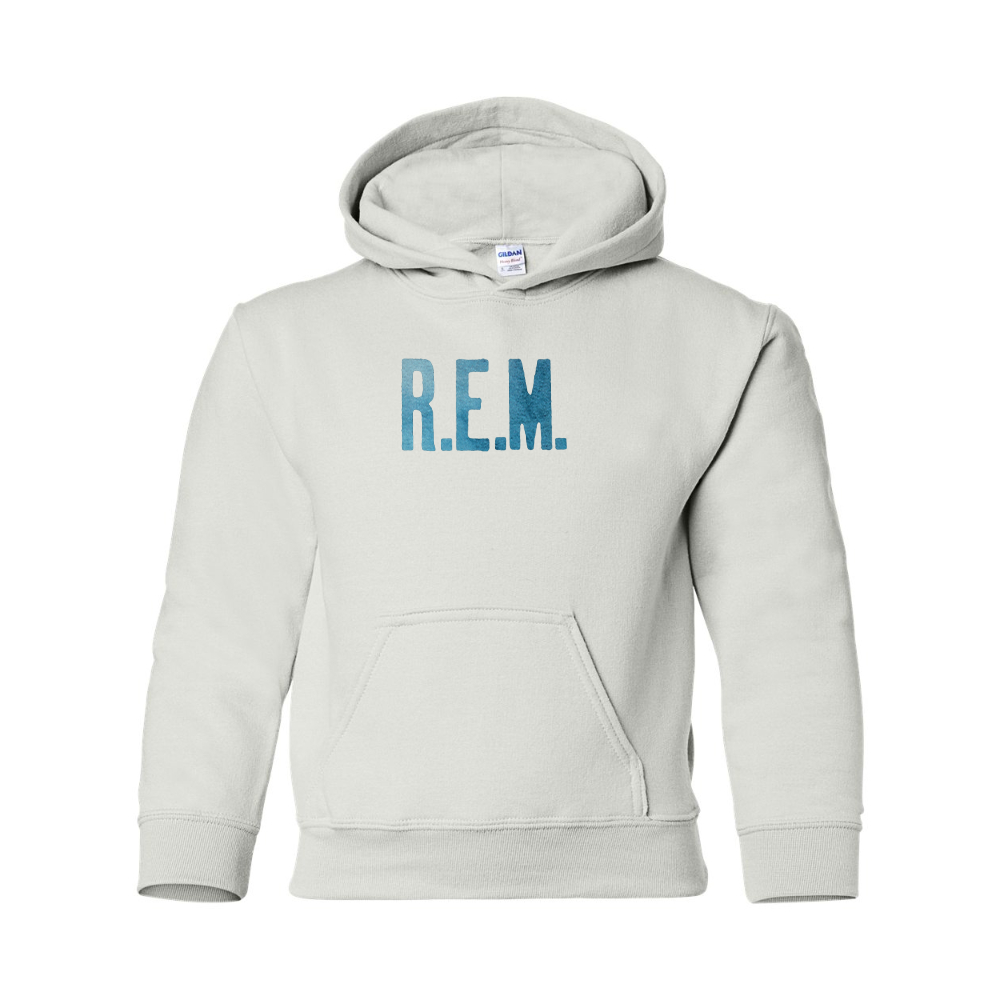 Youth R.E.M. Blue Gildan Heavy Blend  Hooded Sweatshirt
