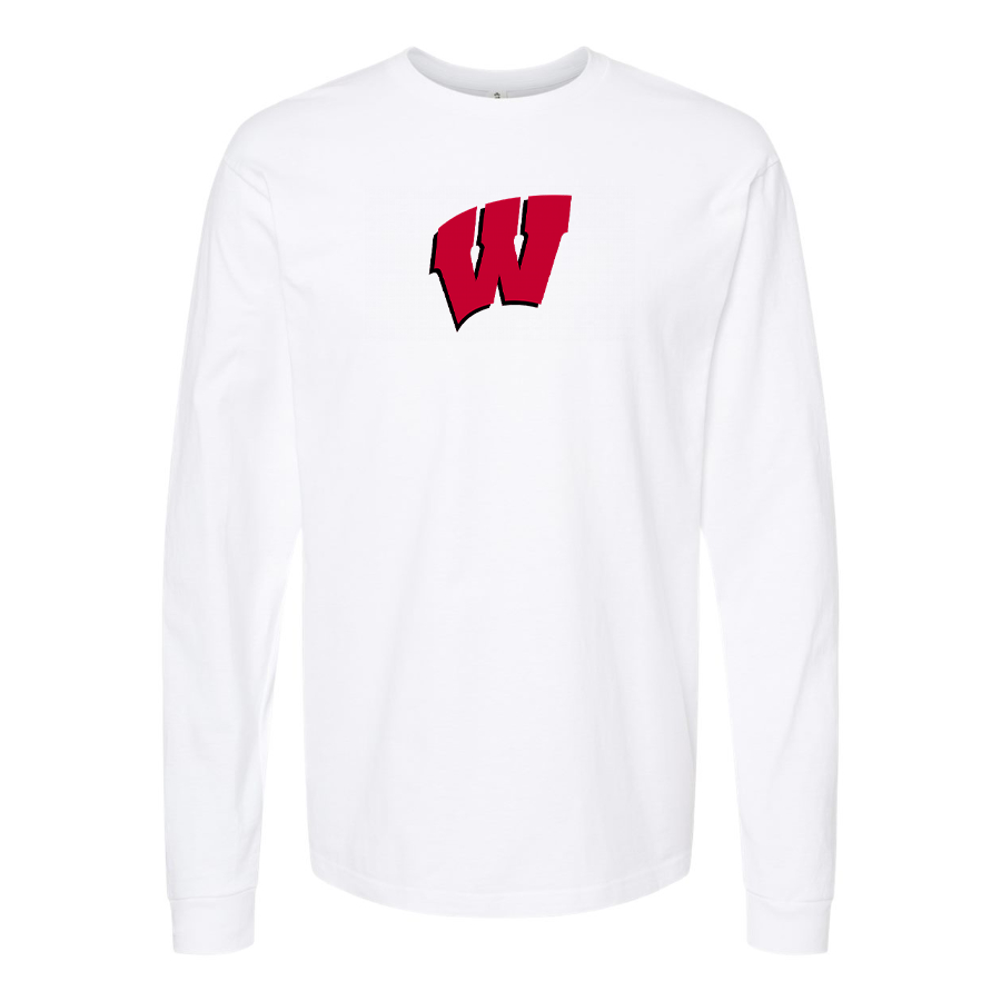 Men's Wisconsin Badgers Logo Cotton Long Sleeve T-Shirt