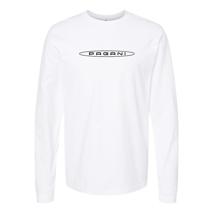 Men's Pagani Logo Cotton Long Sleeve T-Shirt
