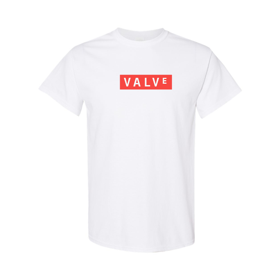 Men's Valve Banner Logo Cotton T-Shirt