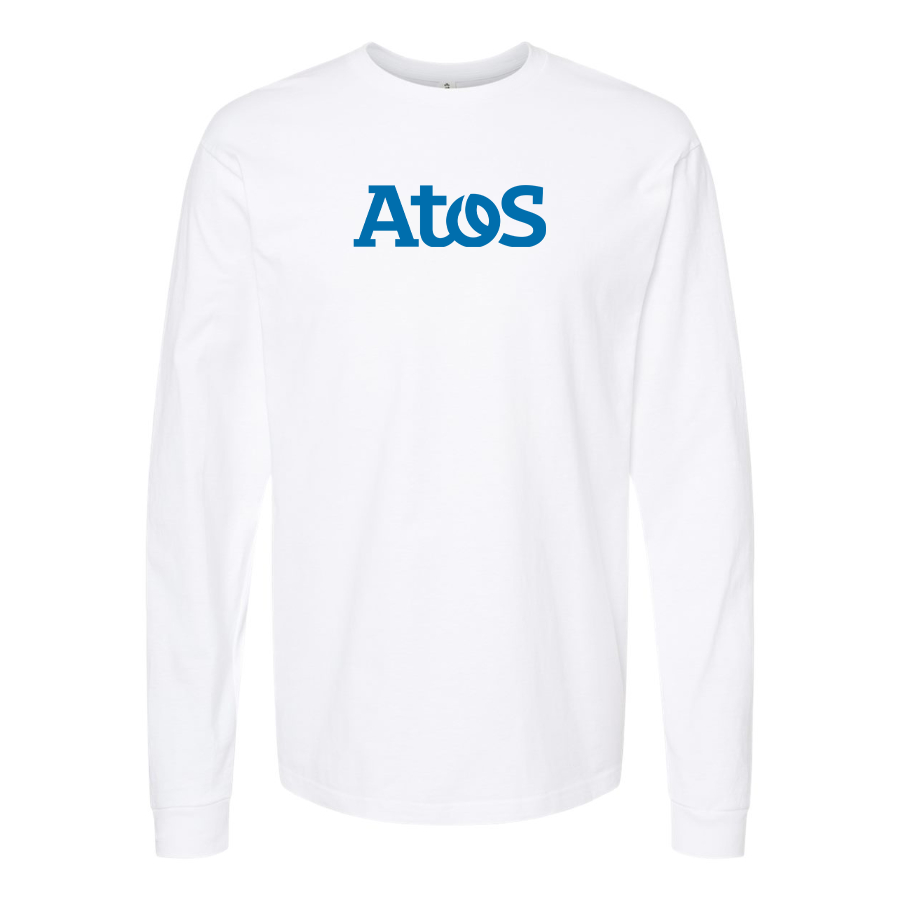 Men's Atos Logo Cotton Long Sleeve T-Shirt