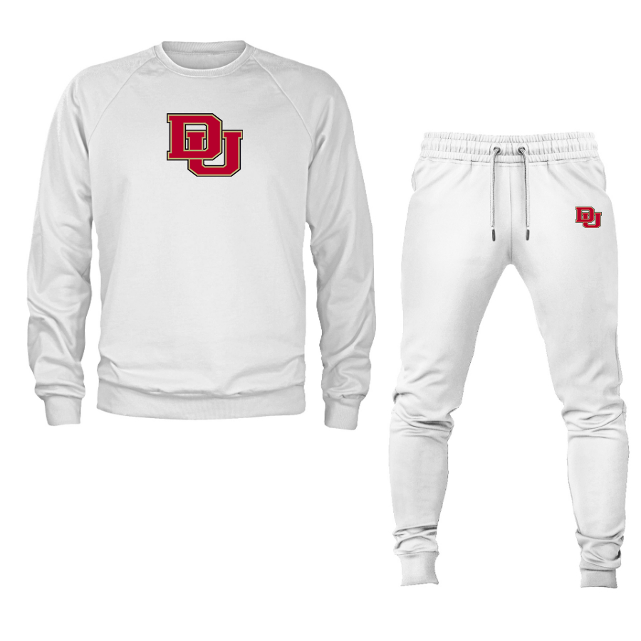 Men's Denver Pioneers  Crewneck Sweatshirt Joggers Suit