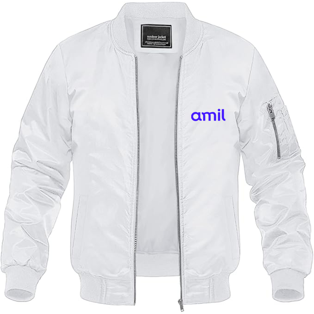 Men's  Amil Lightweight Bomber Jacket Windbreaker Softshell Varsity Jacket Coat