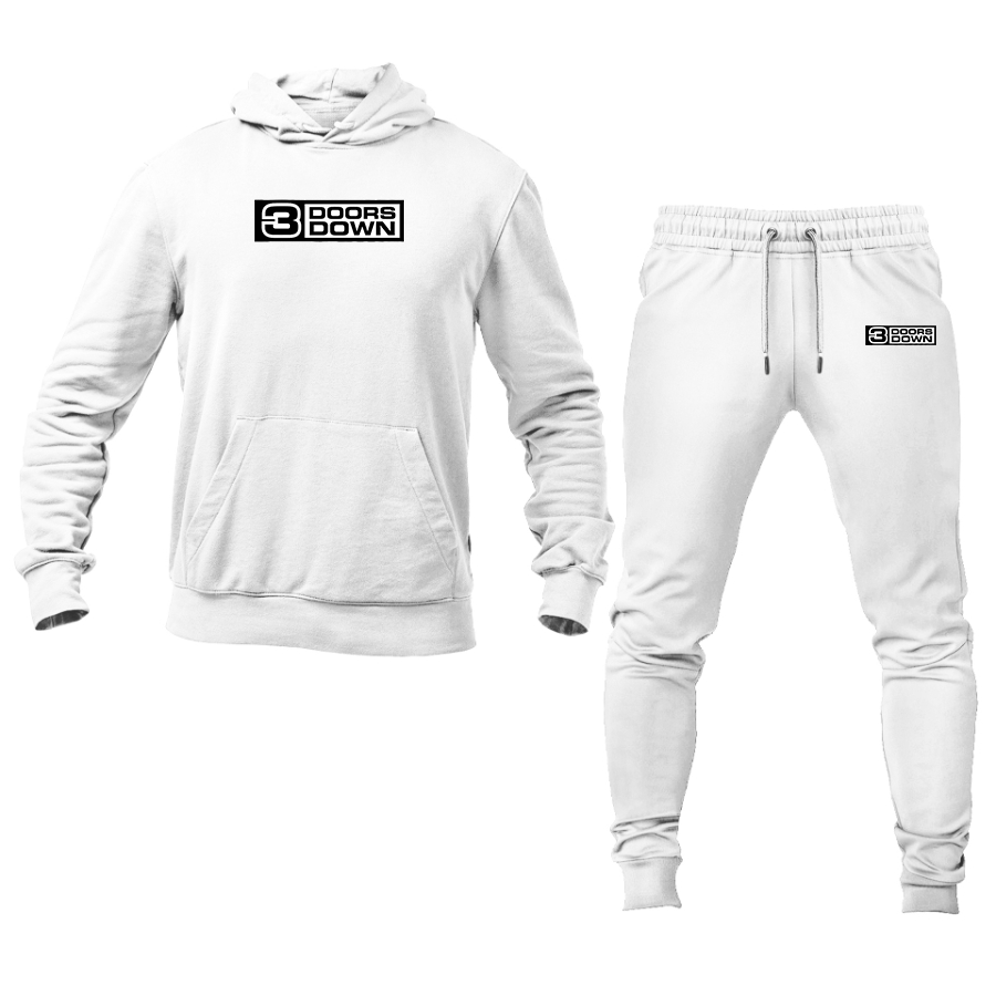 Men's 3 Doors Down Logo Hoodie Joggers Set