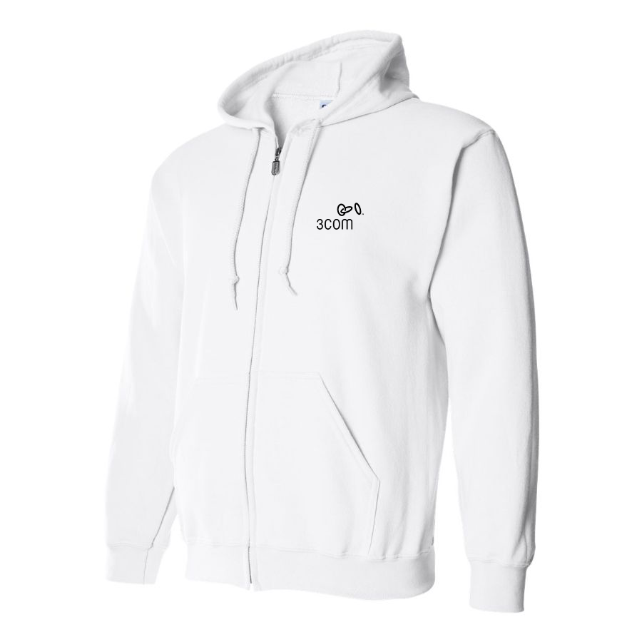 Men's 3Com Logo Zipper Hoodie