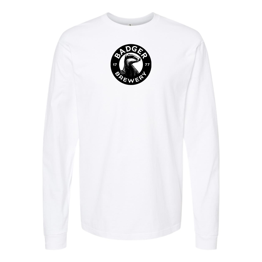 Men's Badger Brewery Logo Cotton Long Sleeve T-Shirt