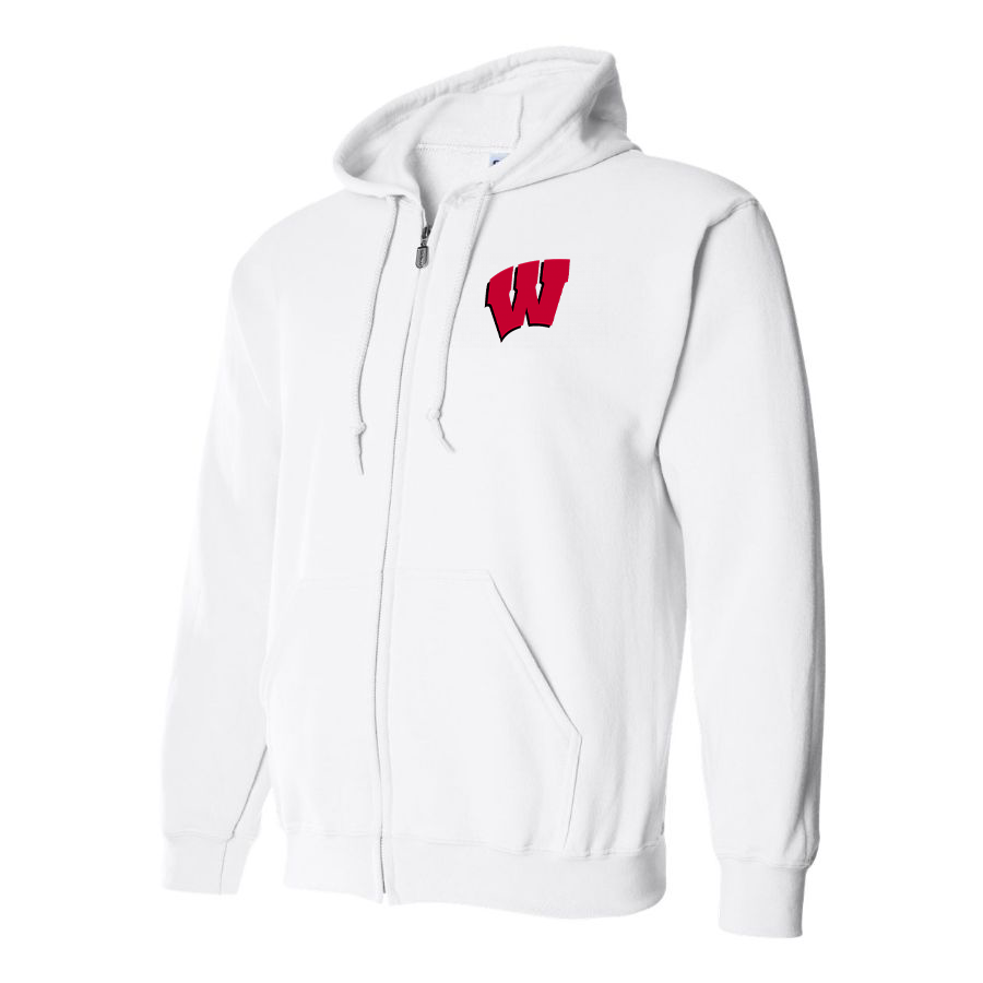 Men's Wisconsin Badgers Logo Zipper Hoodie