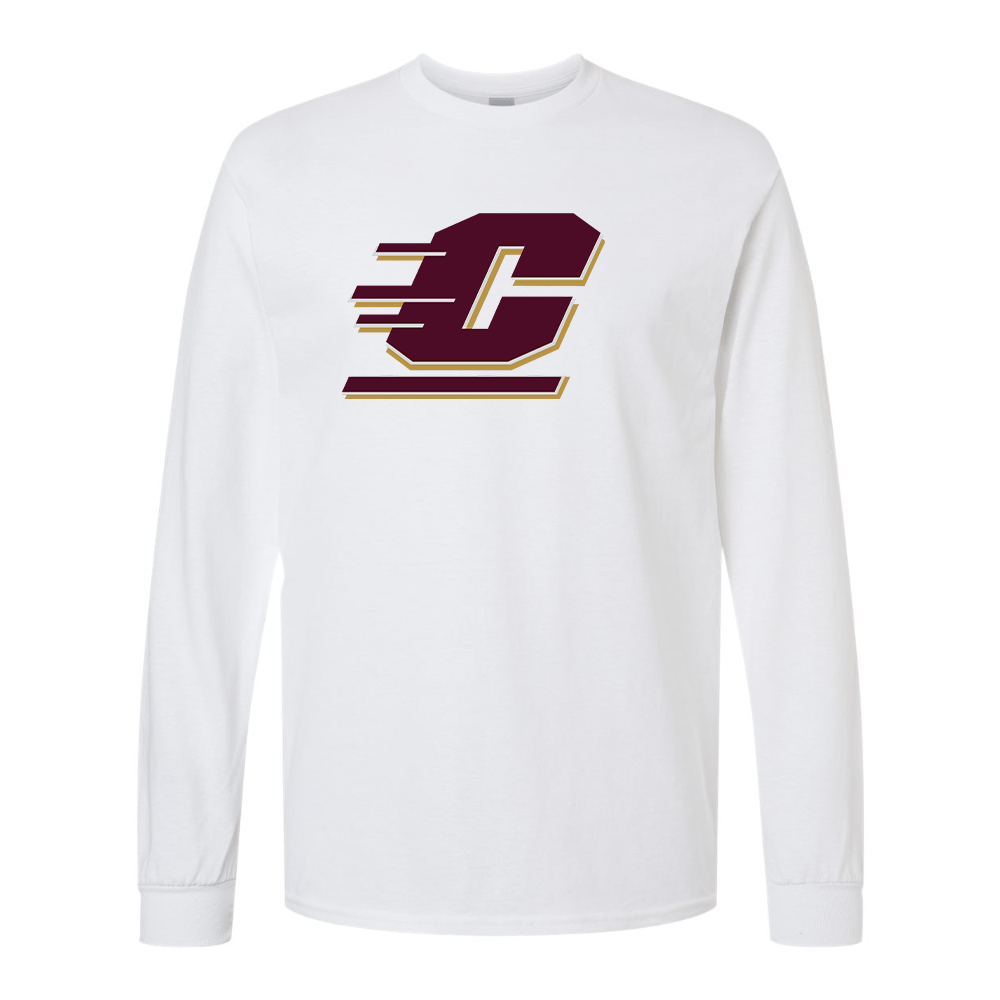 Men's Central Michigan Chippewas  Gildan Heavy Cotton Long Sleeve T-Shirt