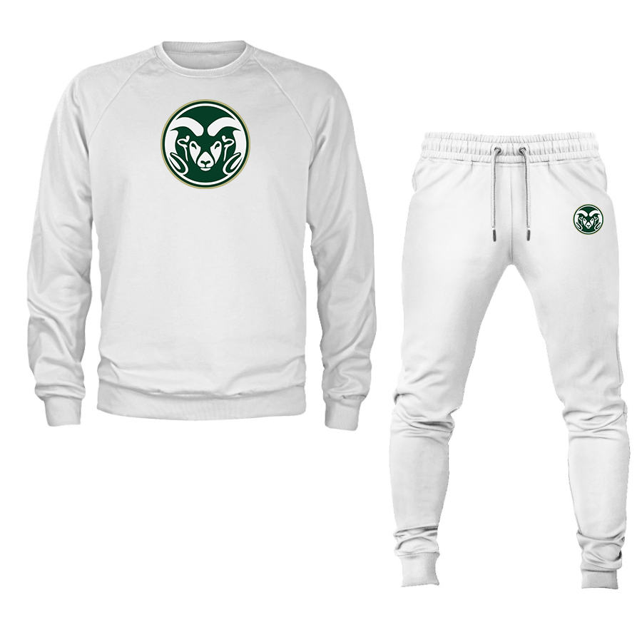 Men's  Colorado State Rams Crewneck Sweatshirt Joggers Suit
