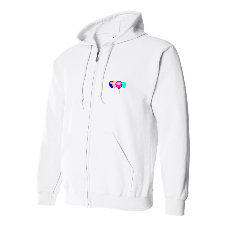 Men's Balloon-Emojis Logo Zipper Hoodie