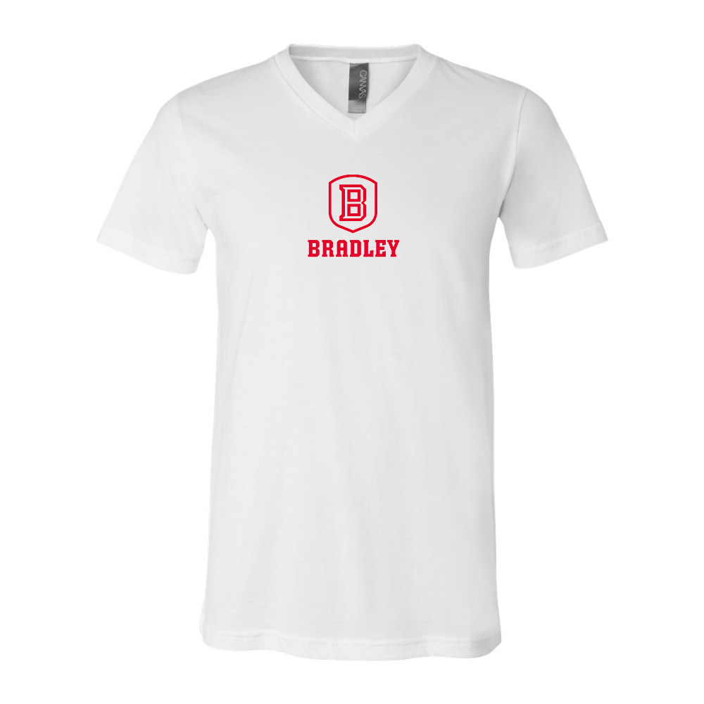 Bradley Braves BELLA  CANVAS - Jersey V-Neck T-Shirt