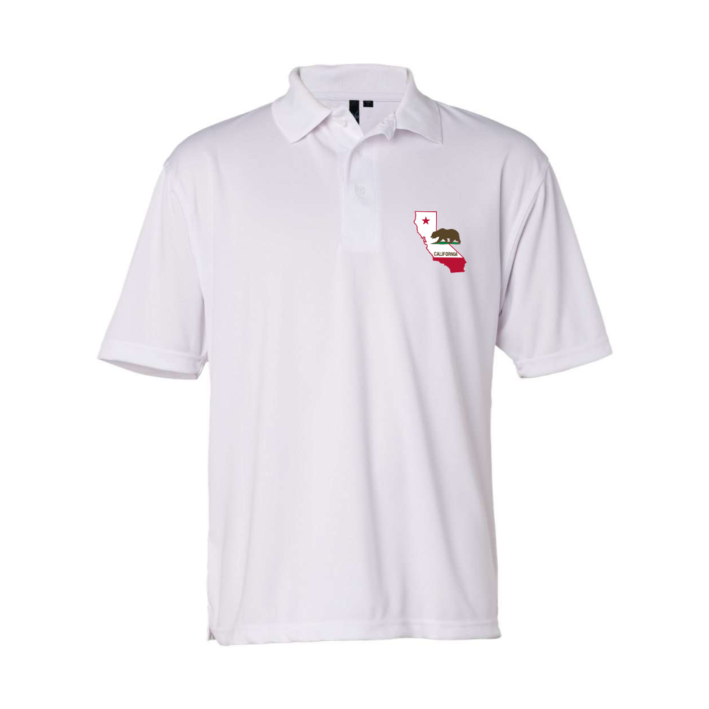 Men's  California Bear Map Sierra Pacific Moisture Free Mesh Polo