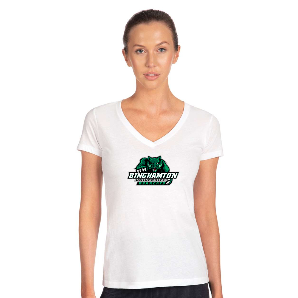 Women's Binghamton Bearcats  Next Level V-Neck T-Shirt