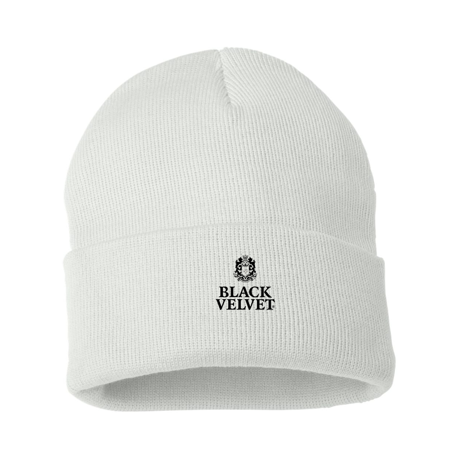 Black Velvet Logo Beanie Hat