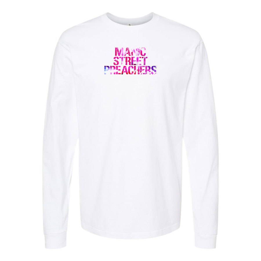 Men's Manic Street Preachers Logo Cotton Long Sleeve T-Shirt