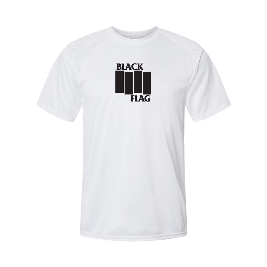 Men's Black Flag Logo Performance T-Shirt