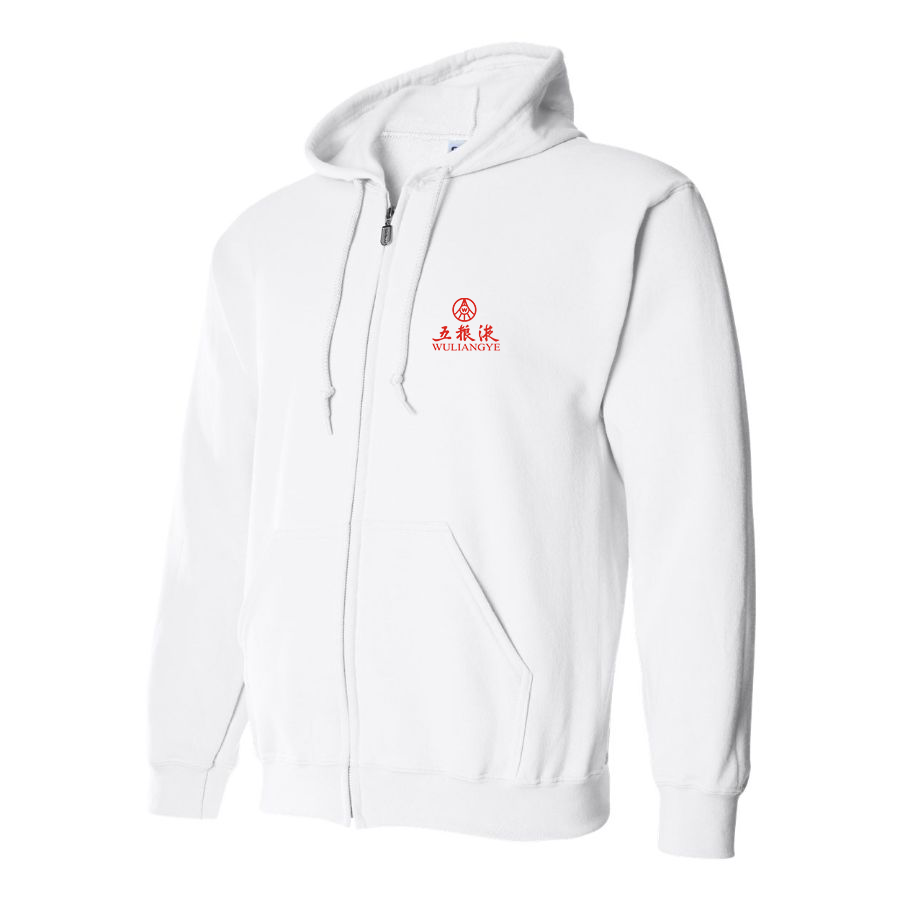 Men's Wuliangye  Logo Zipper Hoodie