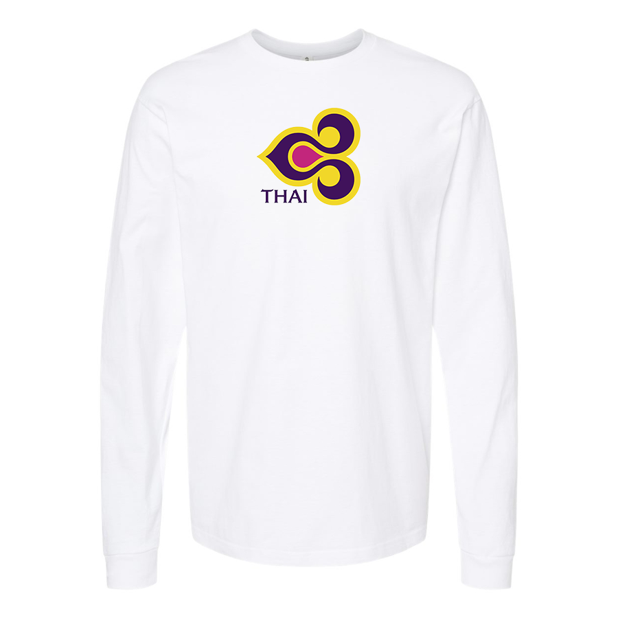 Men's Thai Airlines Logo Cotton Long Sleeve T-Shirt