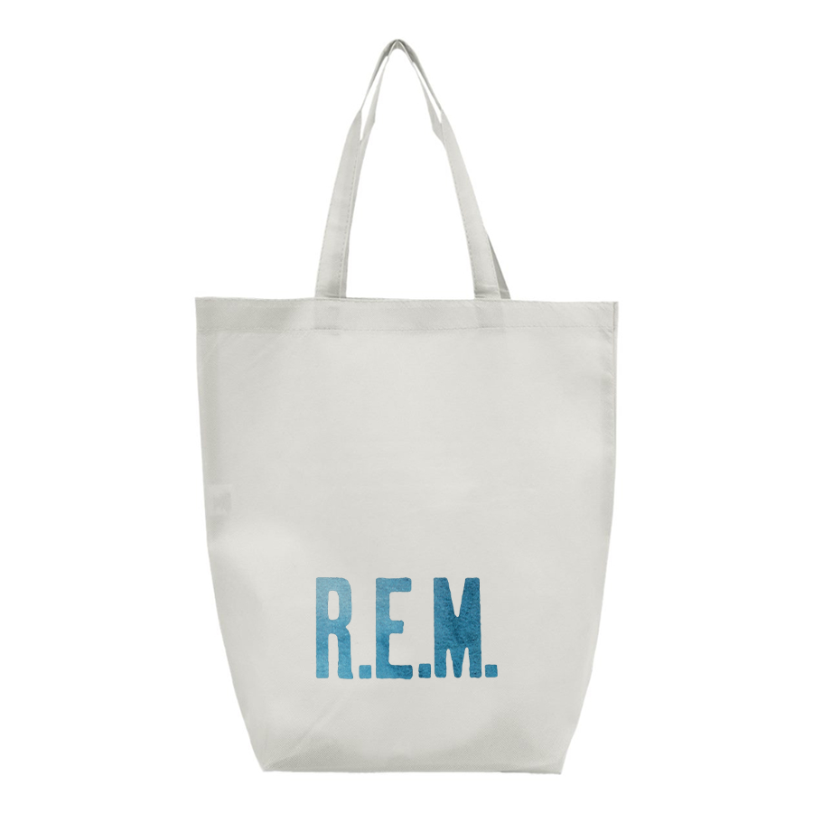 R.E.M. Blue Q-Tees Non-Woven Gusset Bottom Tote