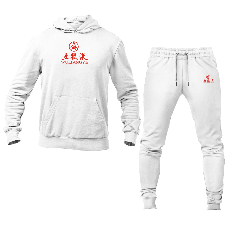 Men's Wuliangye Logo Hoodie Joggers Set