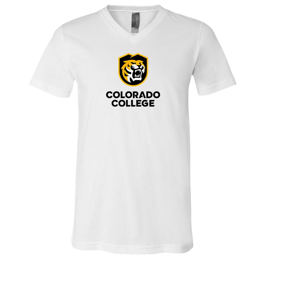 Colorado College Tigers BELLA  CANVAS - Jersey V-Neck T-Shirt